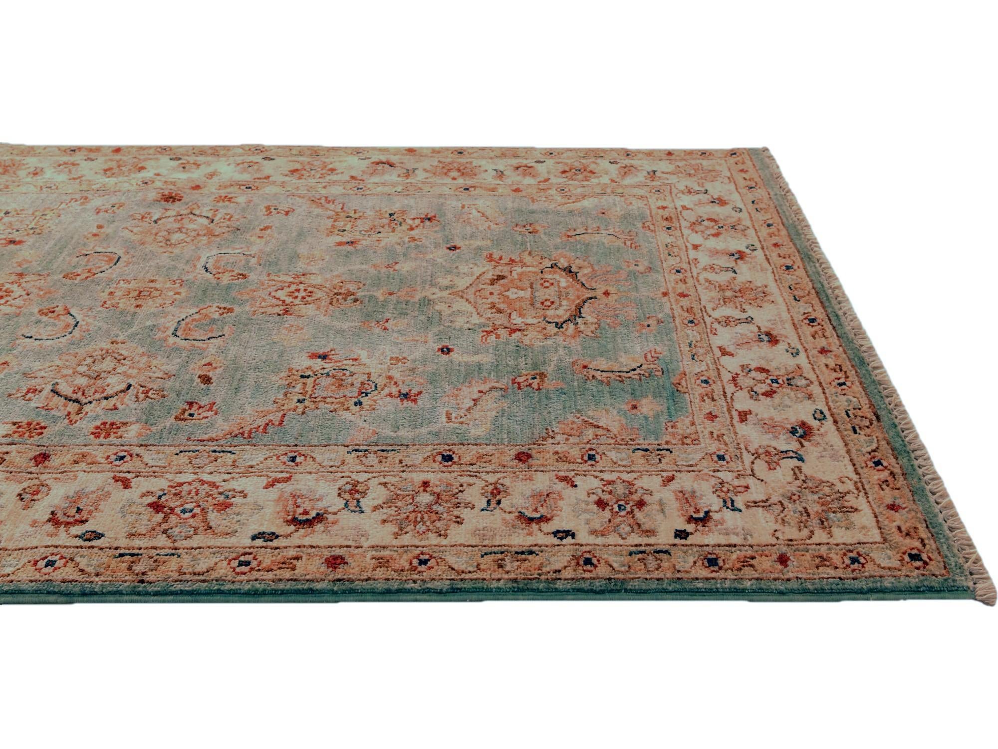 3' 5 x 5' 3 Hand Knotted Ziegler Rug