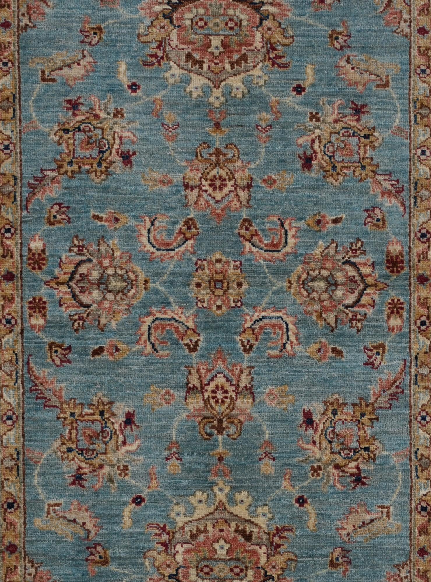 3' 5 x 5' 3 Hand Knotted Ziegler Rug