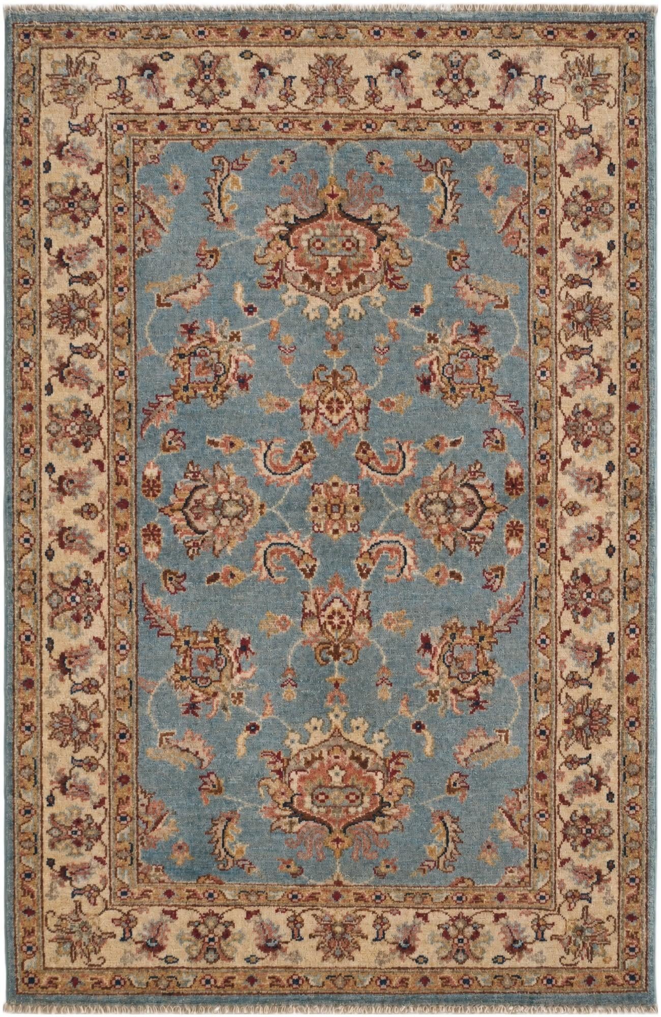 3' 5 x 5' 3 Hand Knotted Ziegler Rug