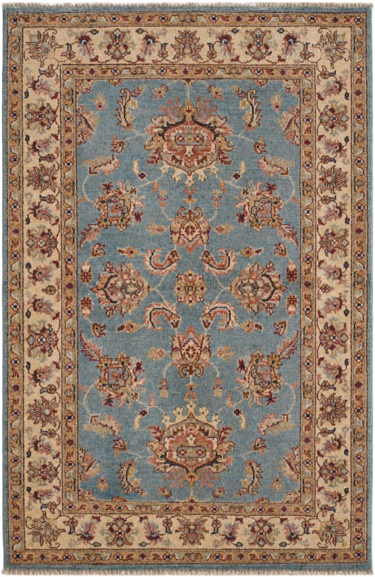 3' 5 x 5' 3 Hand Knotted Ziegler Rug