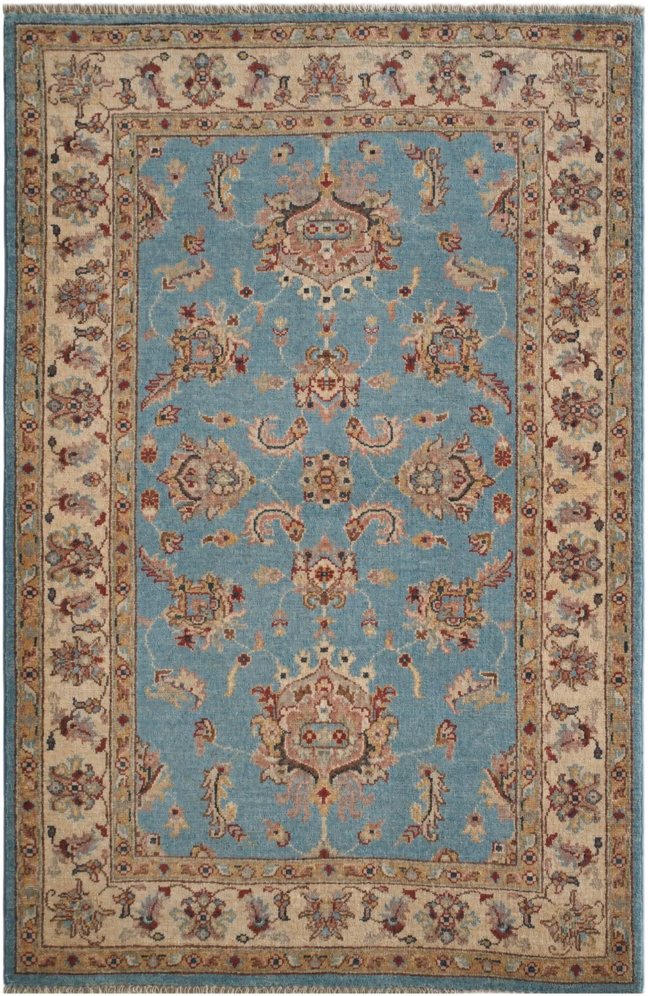 3' 5 x 5' 4 Hand Knotted Ziegler Rug