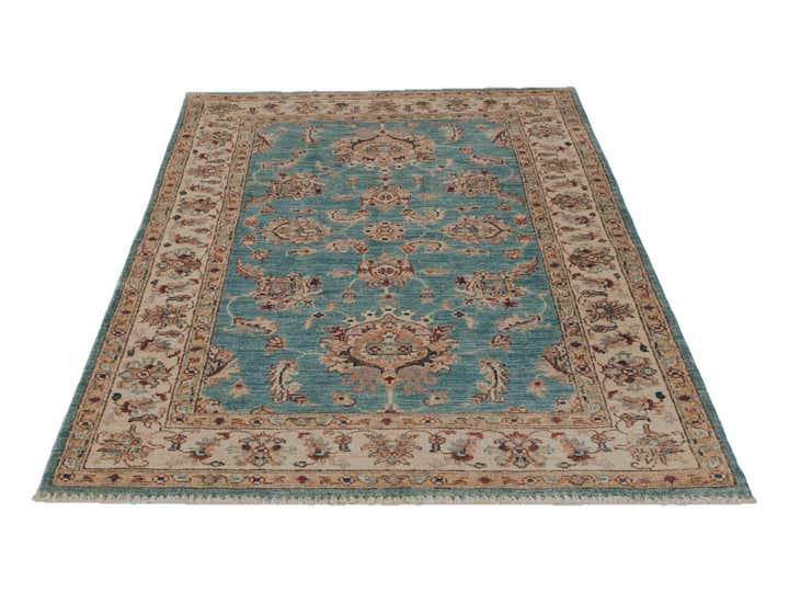 3' 5 x 5' 3 Hand Knotted Ziegler Rug