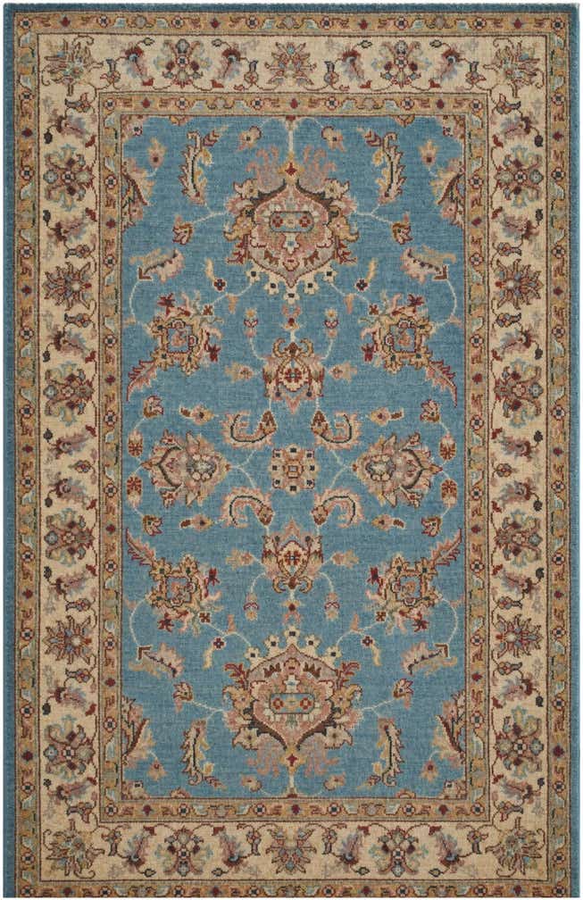 3' 5 x 5' 3 Hand Knotted Ziegler Rug