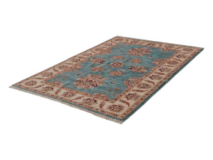 3' 4 x 4' 10 Hand Knotted Ziegler Rug