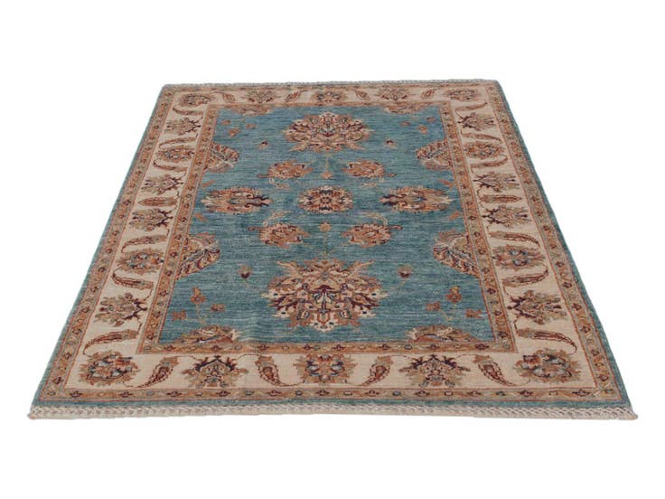 Detail image of 3' 4 x 4' 10 Hand Knotted Ziegler Rug
