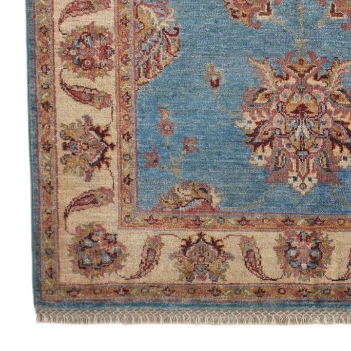 3' 4 x 4' 10 Hand Knotted Ziegler Rug