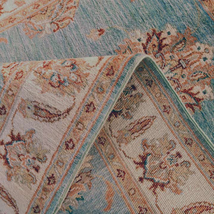 3' 4 x 4' 10 Hand Knotted Ziegler Rug