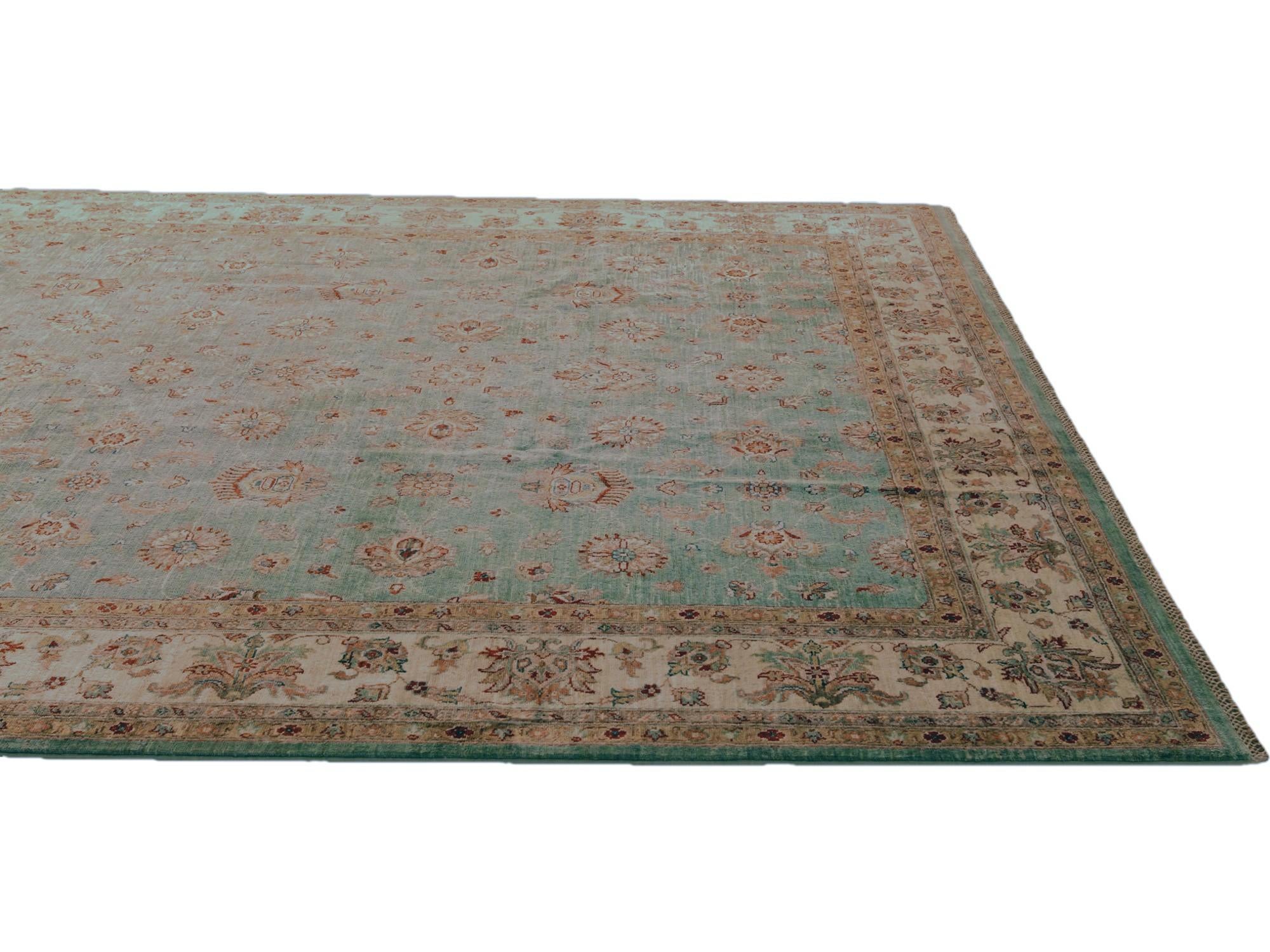 8' 3 x 11' 4 Hand Knotted Ziegler Rug
