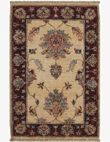 1' 11 x 3' Hand Knotted Ziegler Rug