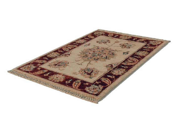 2' 1 x 3' Hand Knotted Ziegler Rug