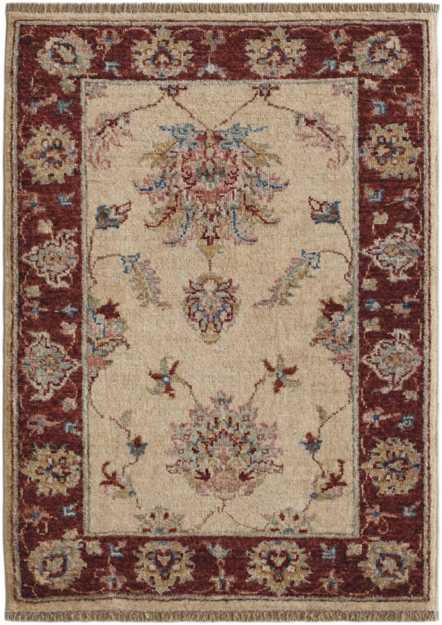 2' 1 x 3' Hand Knotted Ziegler Rug