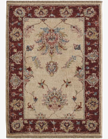 2' 1 x 3' Hand Knotted Ziegler Rug
