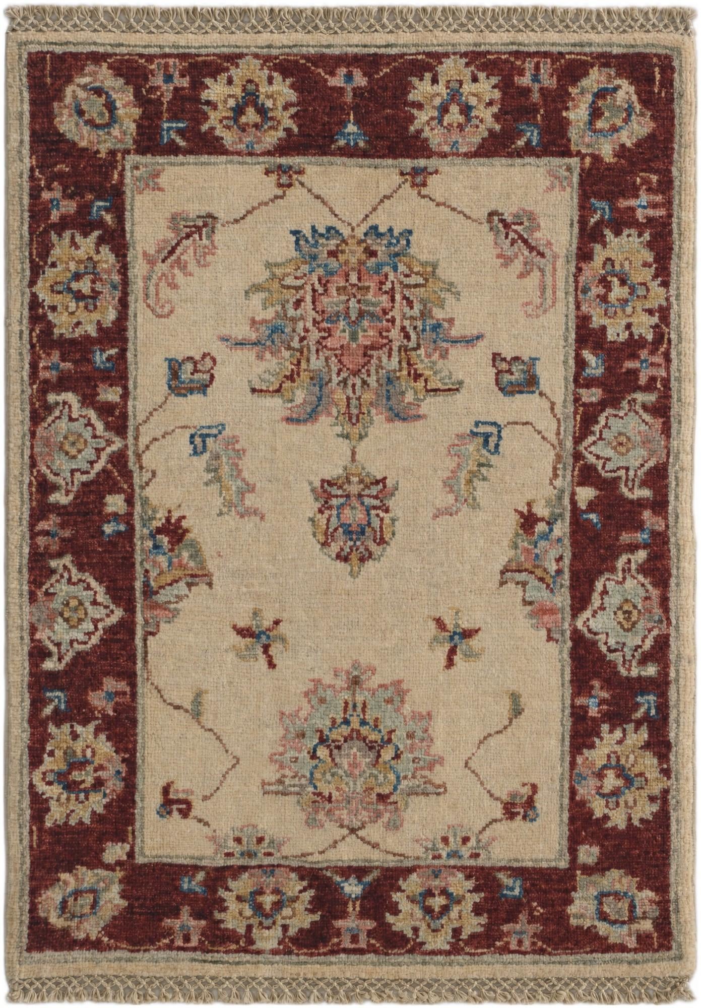 2' 2 x 3' Hand Knotted Ziegler Rug