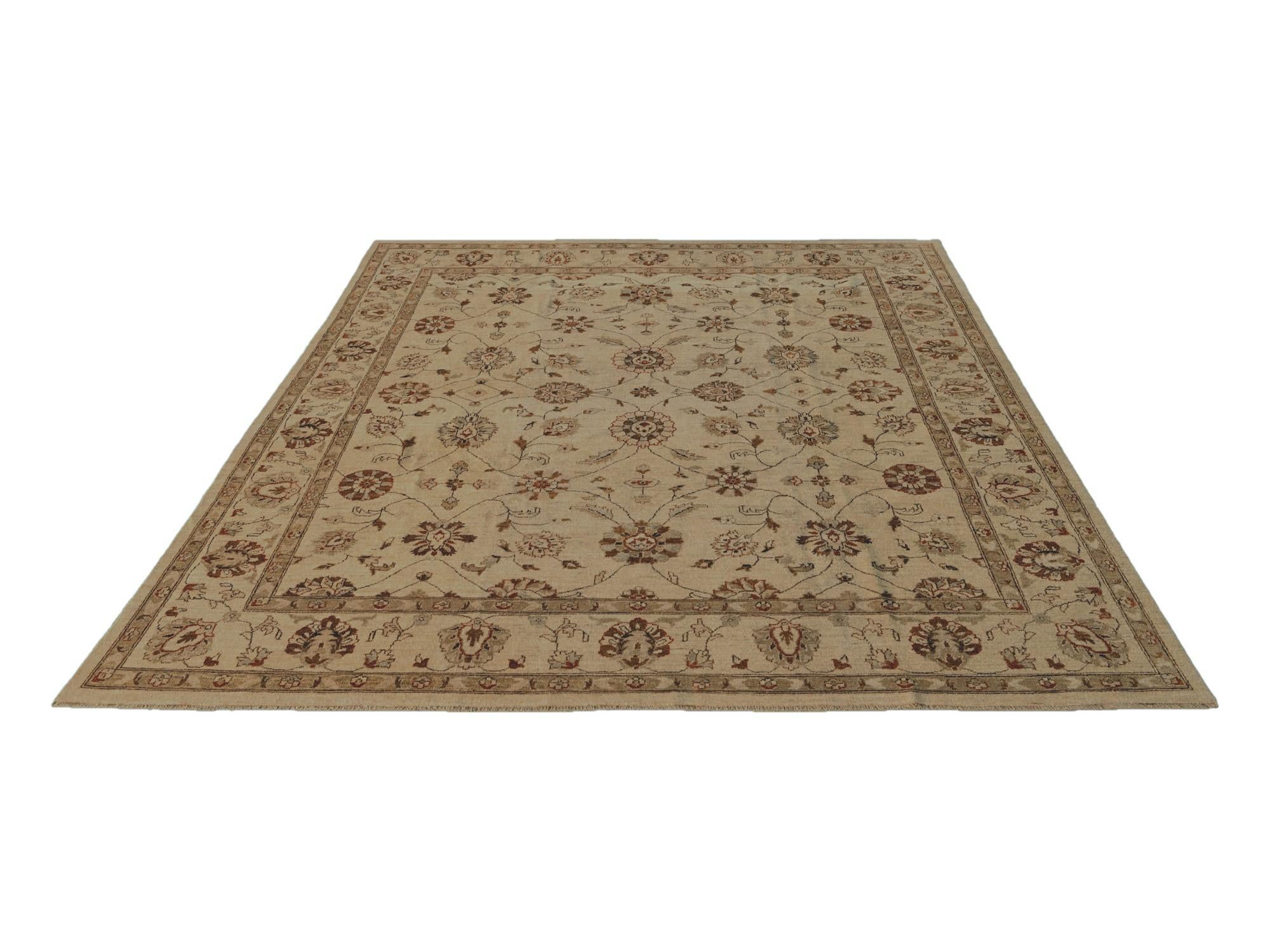7' 10 x 9' 7 Hand Knotted Ziegler Rug