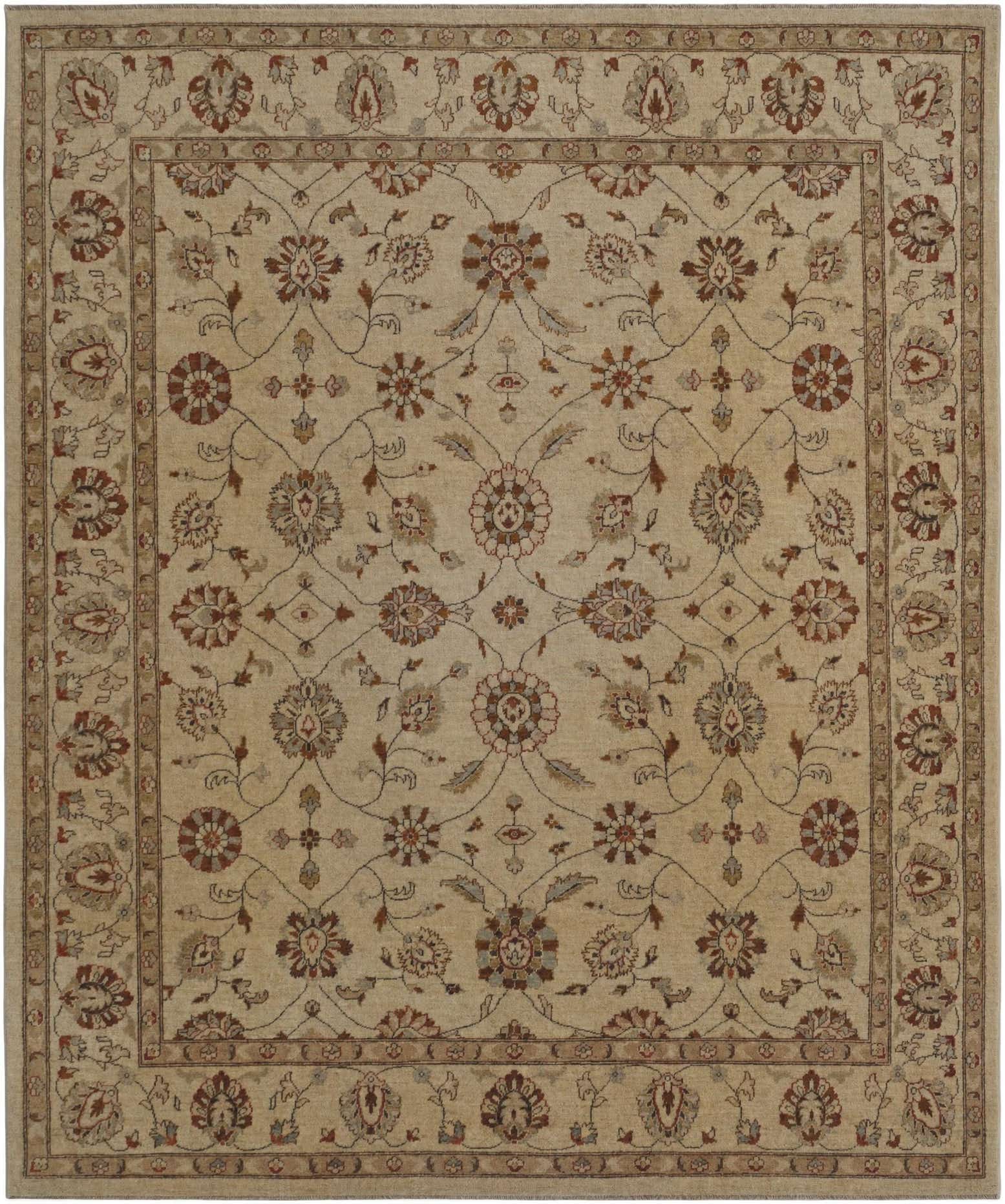 7' 10 x 9' 7 Hand Knotted Ziegler Rug