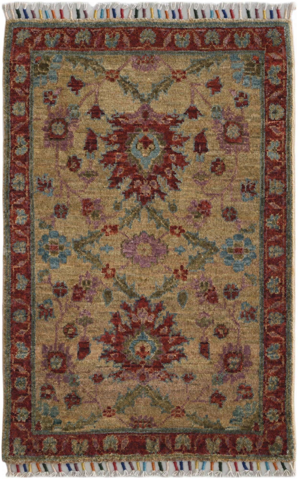 1' 10 x 2' 11 Hand Knotted Ziegler Rug