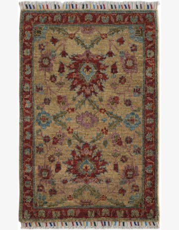 1' 10 x 2' 11 Hand Knotted Ziegler Rug