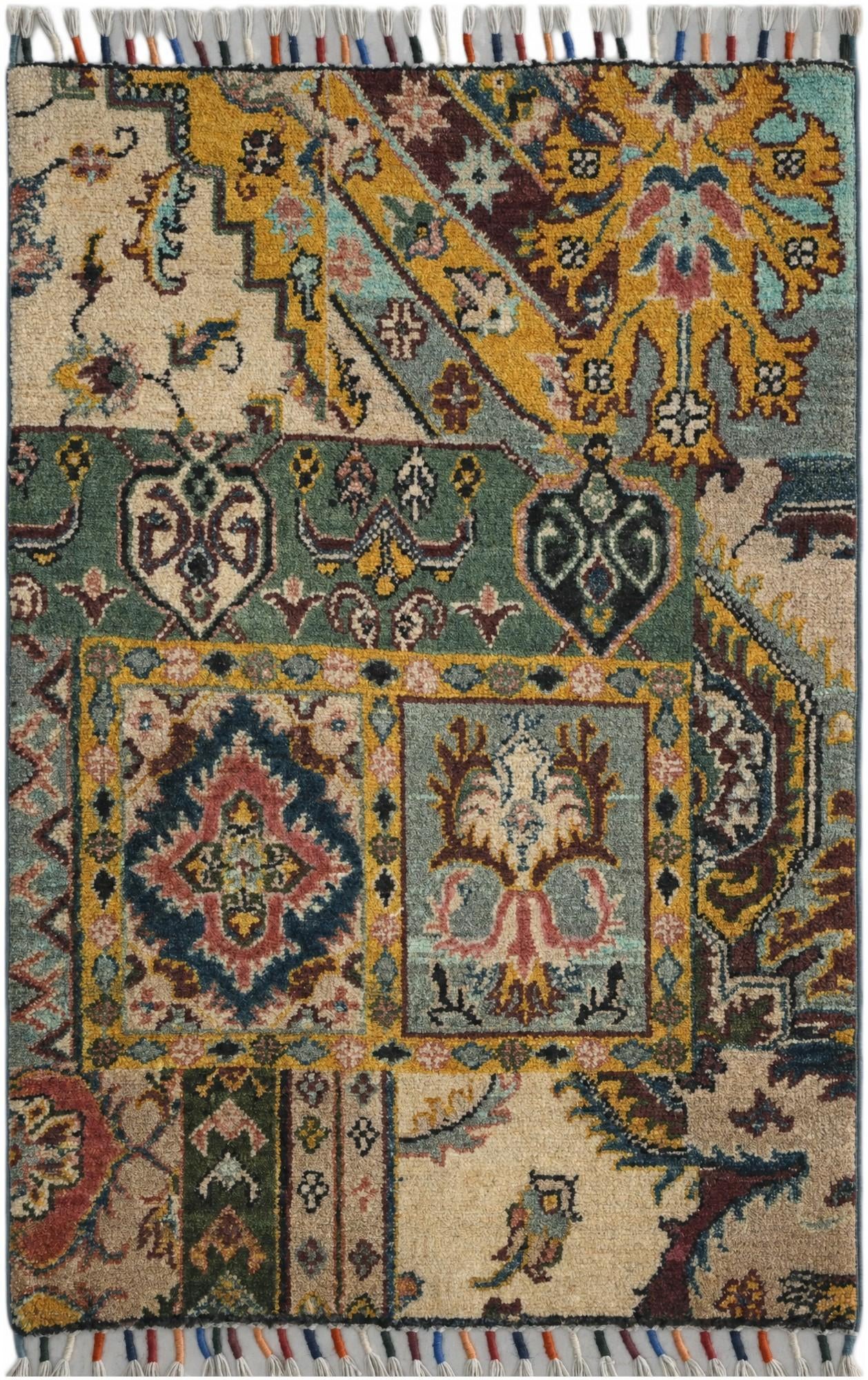 2' x 2' 11 Hand Knotted Ziegler Rug