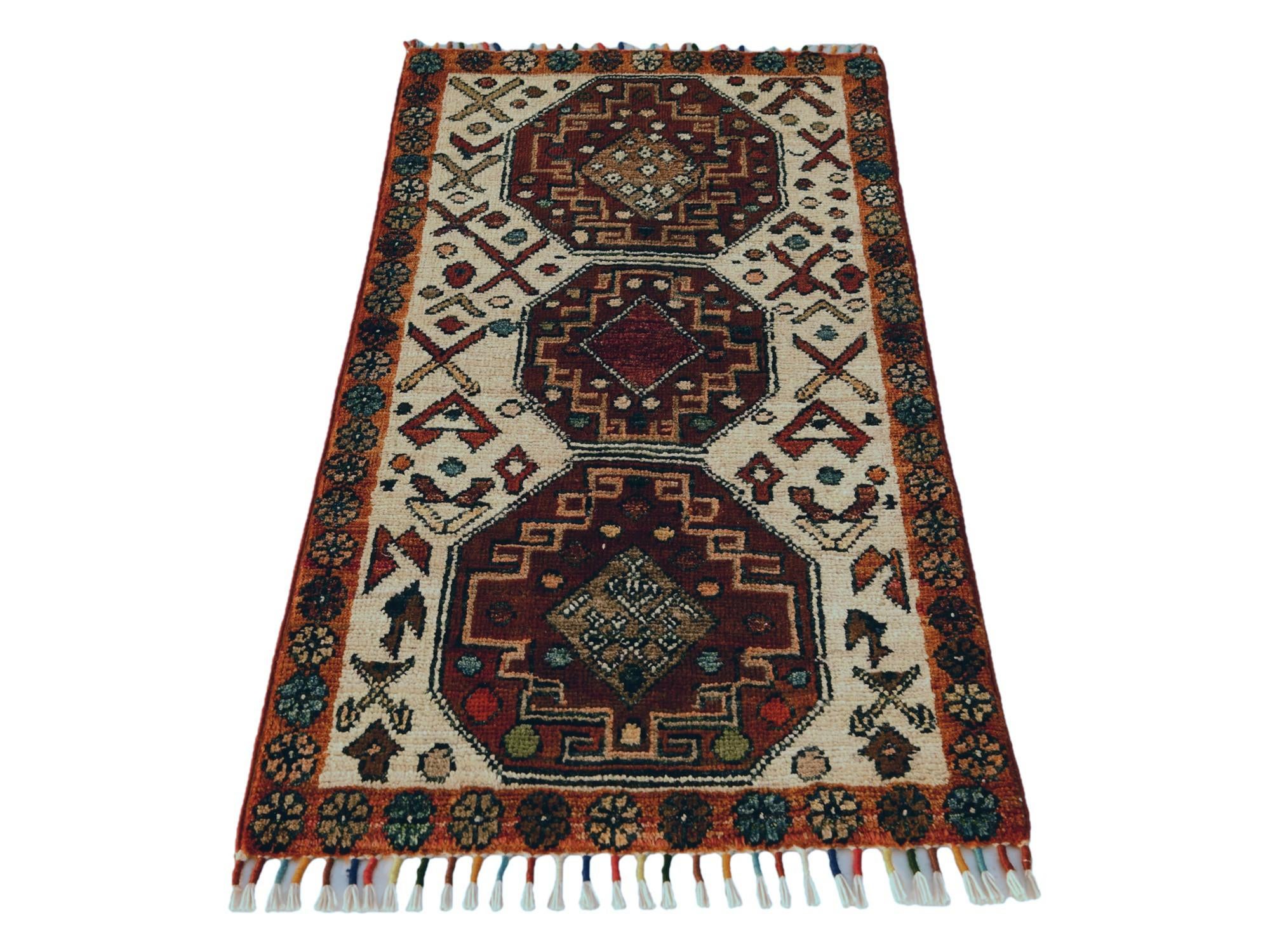 1' 8 x 3' 3 Hand Knotted Ziegler Rug