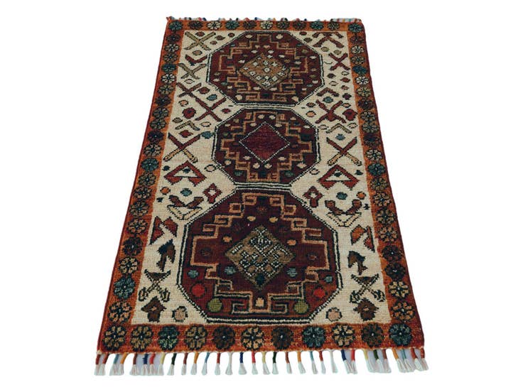 Detail image of 1' 8 x 3' 3 Hand Knotted Ziegler Rug