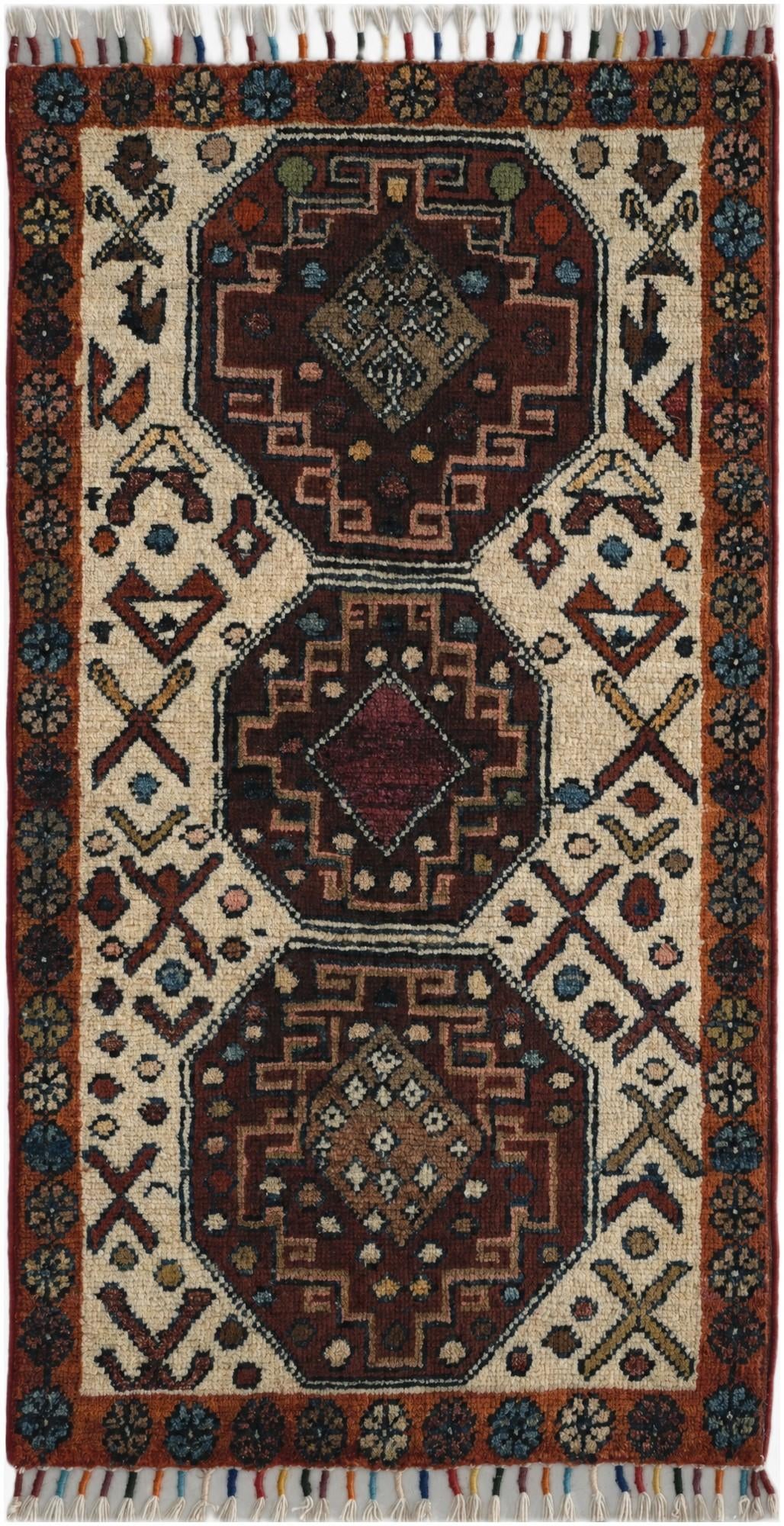 1' 8 x 3' 3 Hand Knotted Ziegler Rug