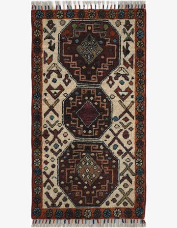 1' 8 x 3' 3 Hand Knotted Ziegler Rug