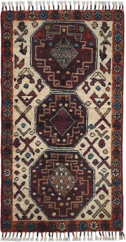 Detailansicht von 50cm x 100cm Handgeknüpft Ziegler Teppich