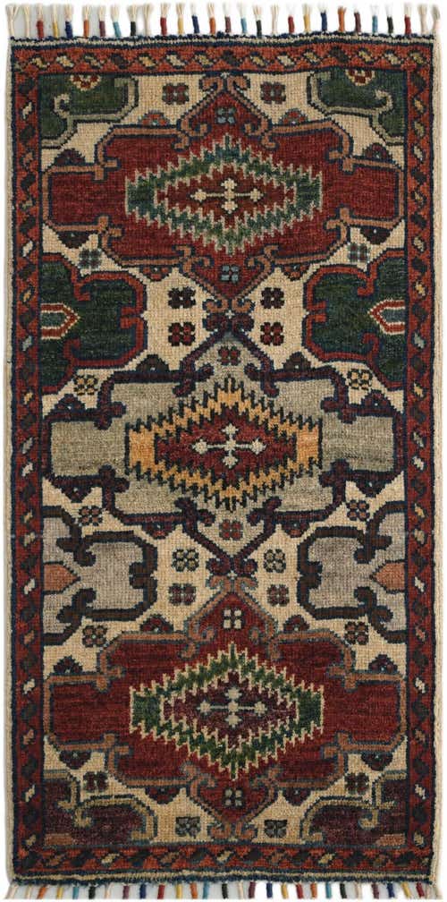 1' 7 x 3' 2 Hand Knotted Ziegler Rug
