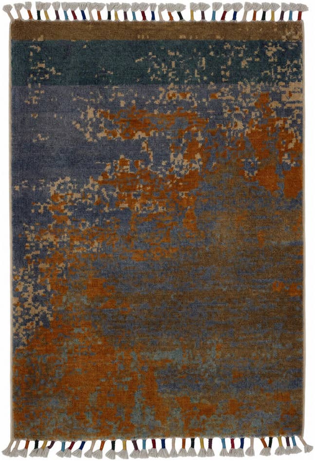 Detailansicht von 60cm x 90cm Handgeknüpft Ziegler Teppich