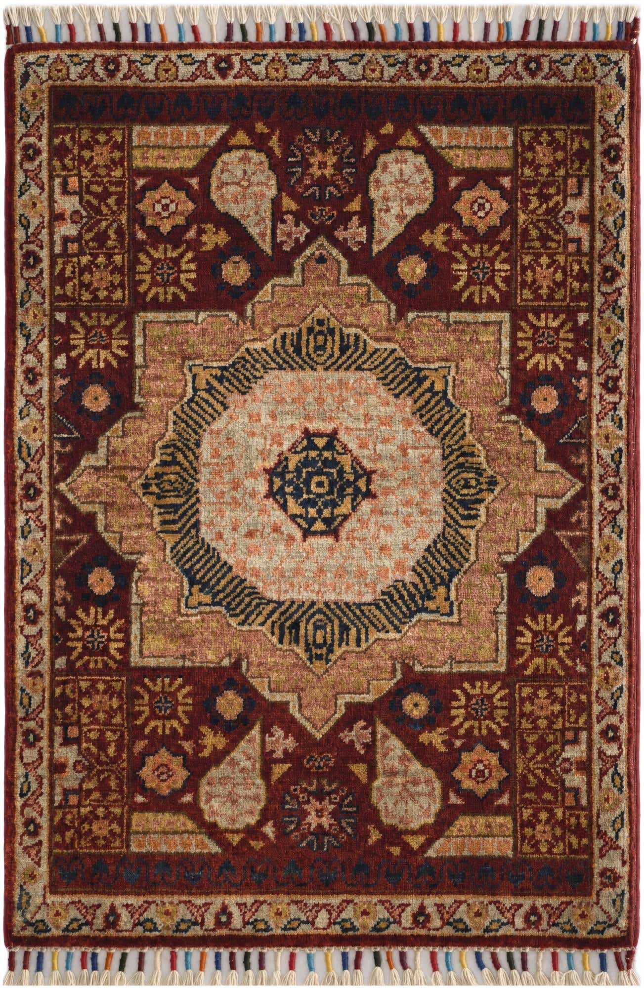 2' 1 x 3' Hand Knotted Ziegler Rug
