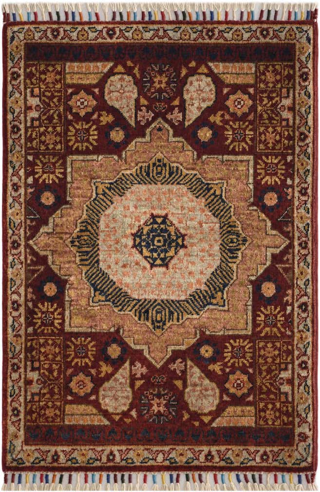 2' 1 x 3' Hand Knotted Ziegler Rug