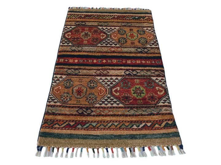1' 9 x 3' 3 Hand Knotted Ziegler Rug