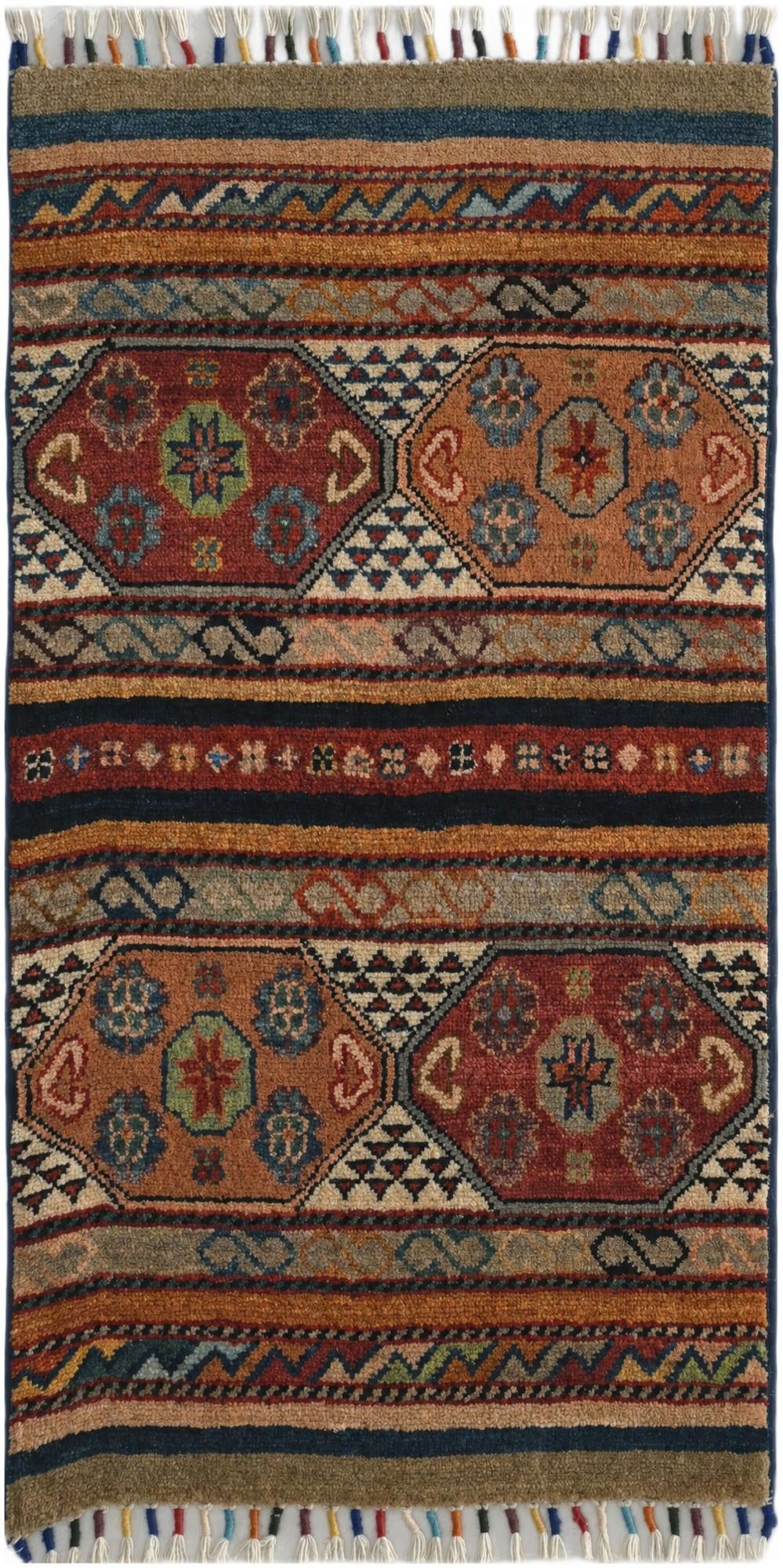 1' 9 x 3' 3 Hand Knotted Ziegler Rug