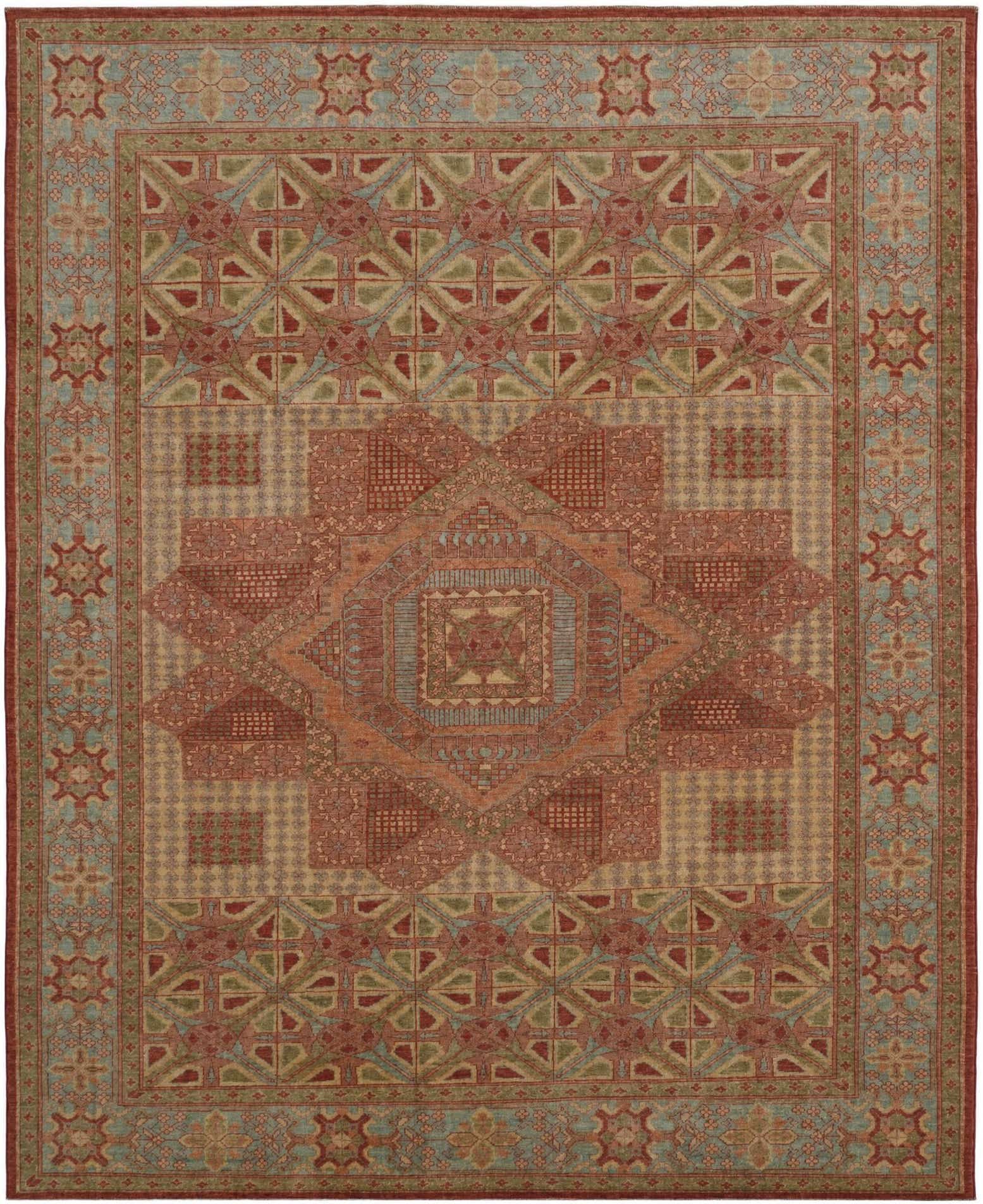 8' 6 x 10' 4 Hand Knotted Ziegler Rug