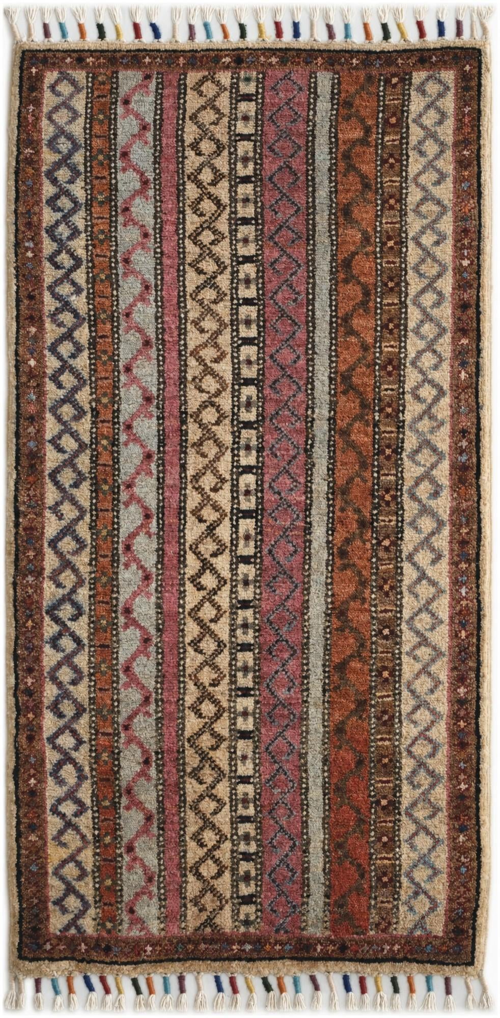 1' 8 x 3' 3 Hand Knotted Ziegler Rug
