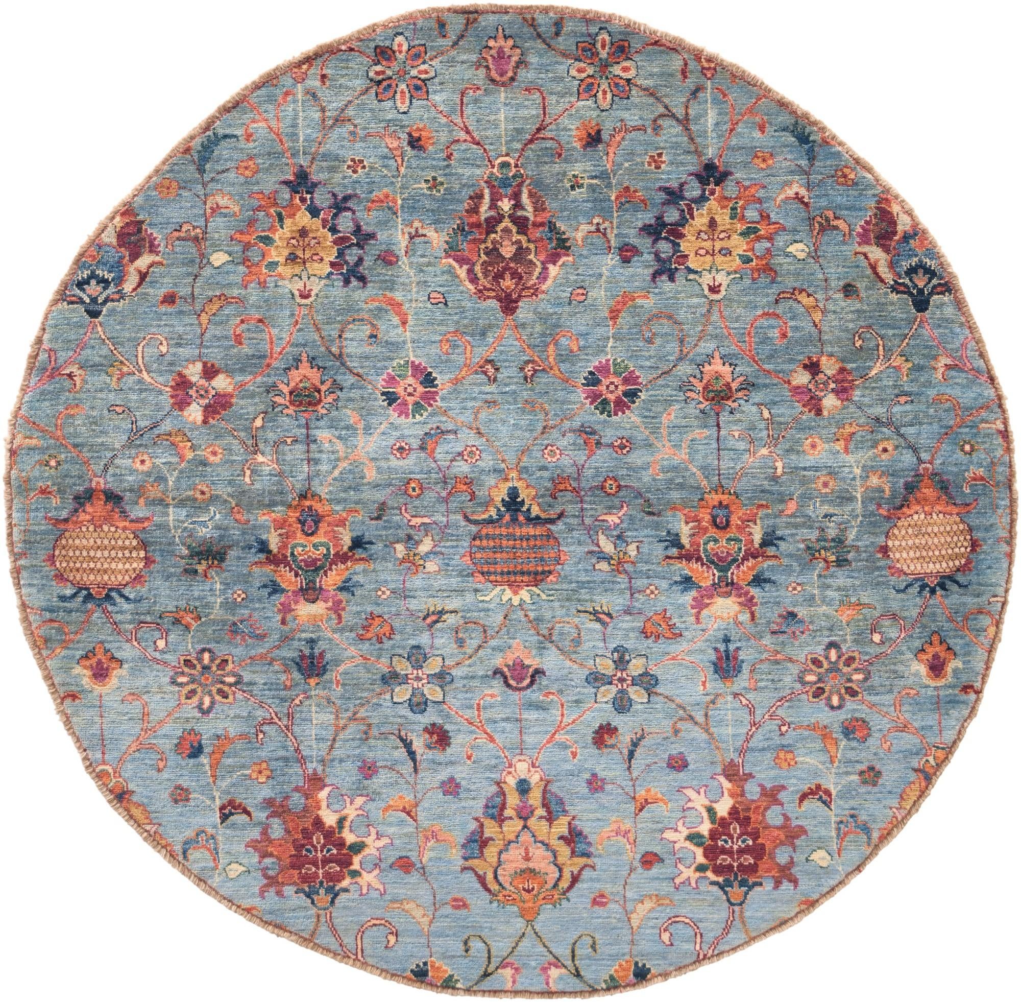 5' 1 x 5' 2 Hand Knotted Ariana Ziegler Round Rug