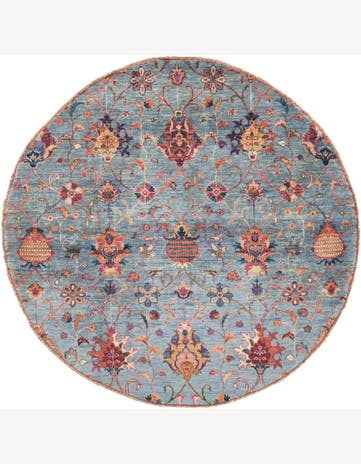 5' 1 x 5' 2 Hand Knotted Ariana Ziegler Round Rug
