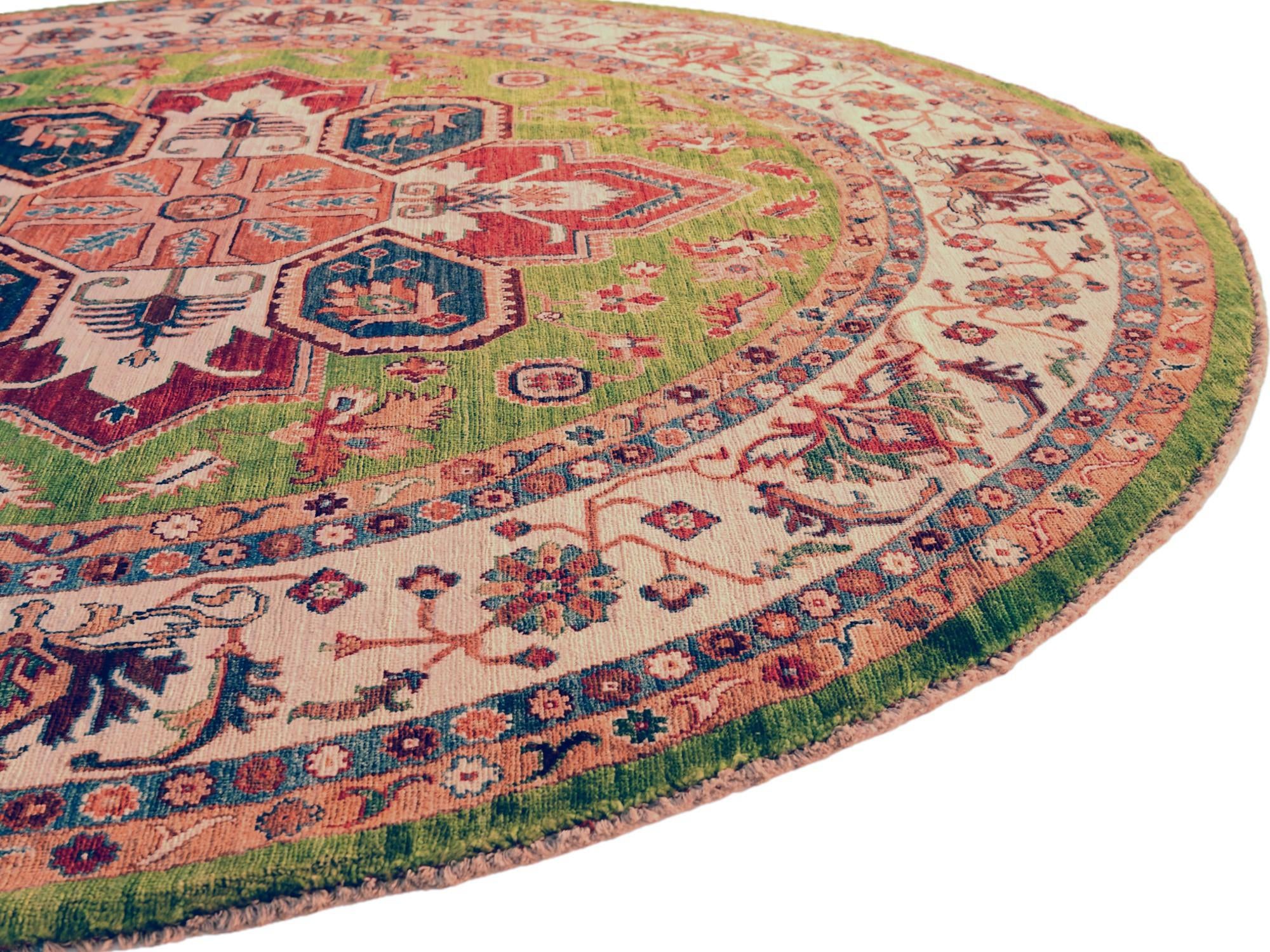 Detail image 6 of 8: 6' 8 x 6' 9 Hand Knotted Ariana Ziegler Round Rug
