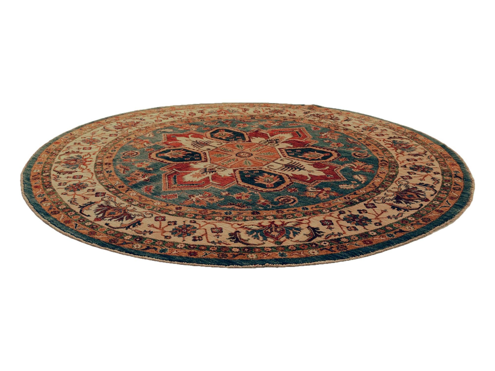 Detail image 4 of 8: 6' 8 x 6' 11 Hand Knotted Ariana Ziegler Round Rug