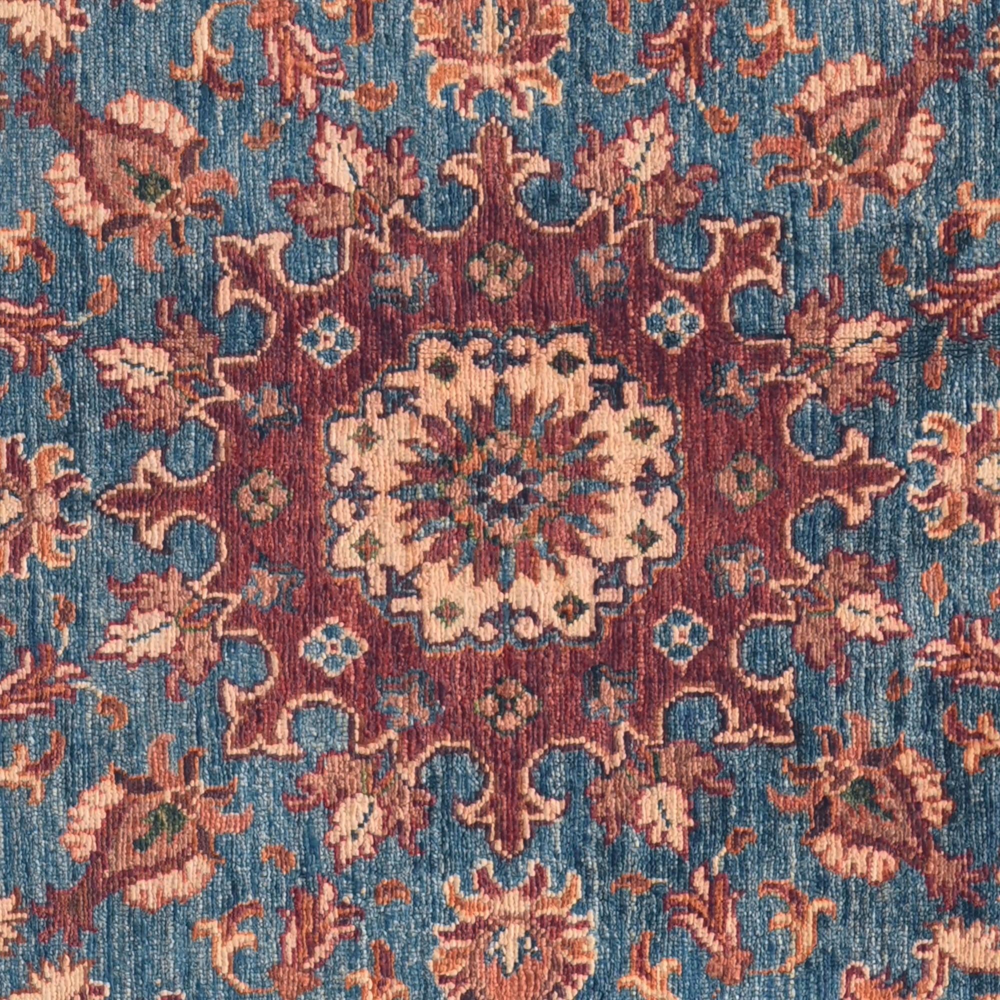195cm x 195cm Handgeknüpft Kazak Rund Teppich