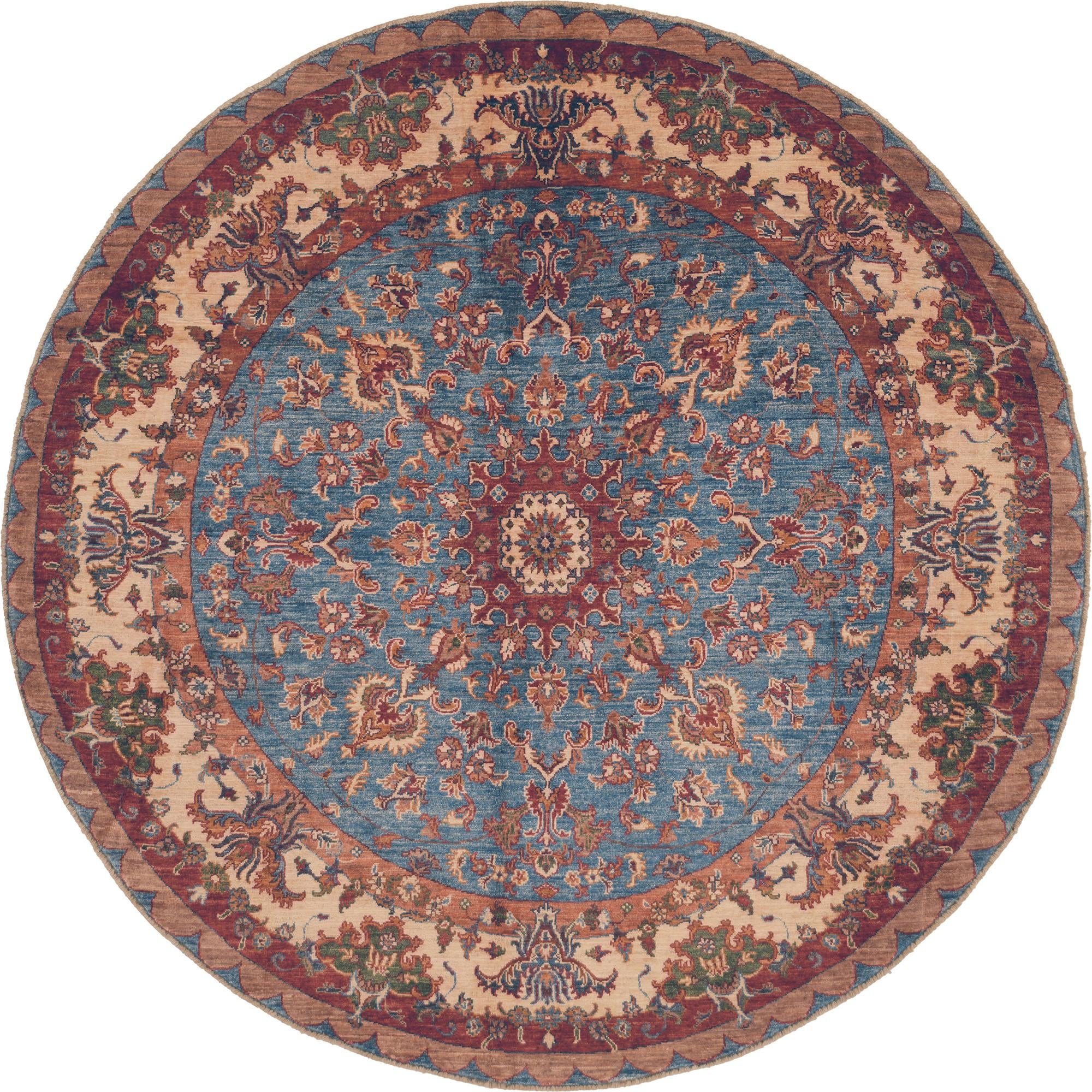 6' 4 x 6' 5 Hand Knotted Kazak Round Rug