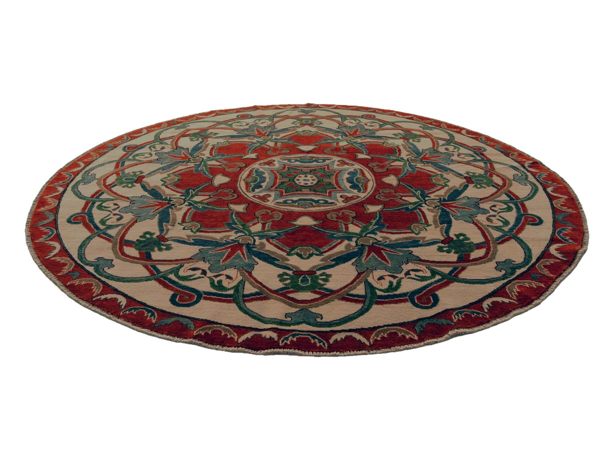 8' 4 x 8' 4 Hand Knotted Kazak Round Rug