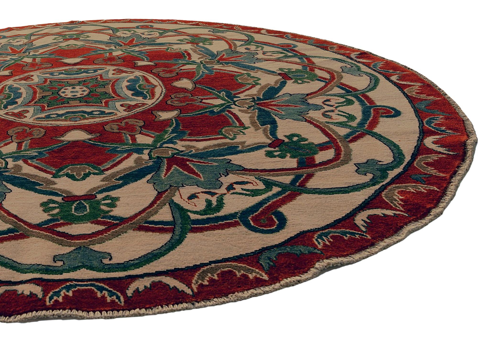 255cm x 255cm Hand Knotted Kazak Round Rug