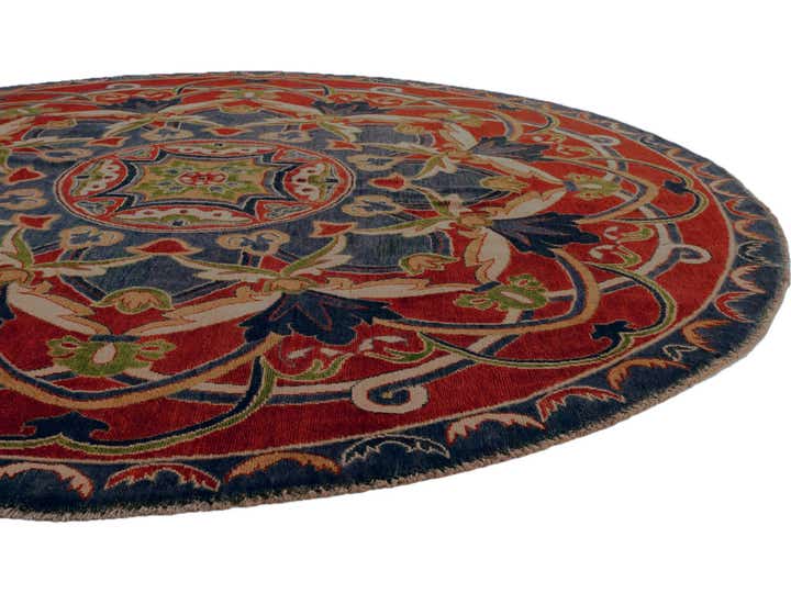 8' 1 x 8' 1 Hand Knotted Kazak Round Rug