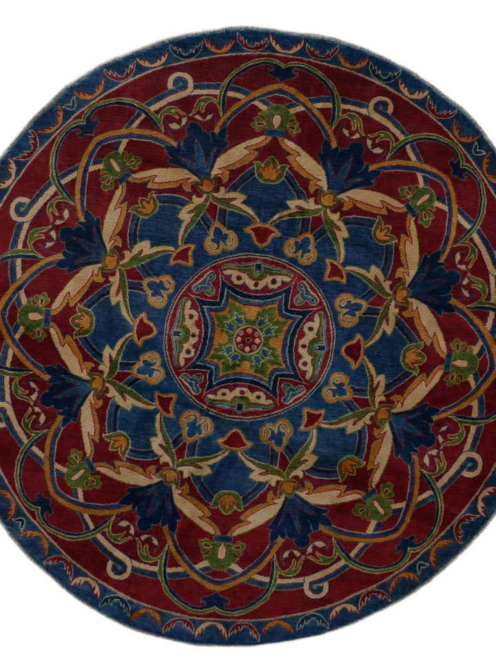 8' 1 x 8' 1 Hand Knotted Kazak Round Rug