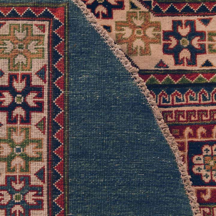 6' 6 x 6' 6 Hand Knotted Kazak Round Rug