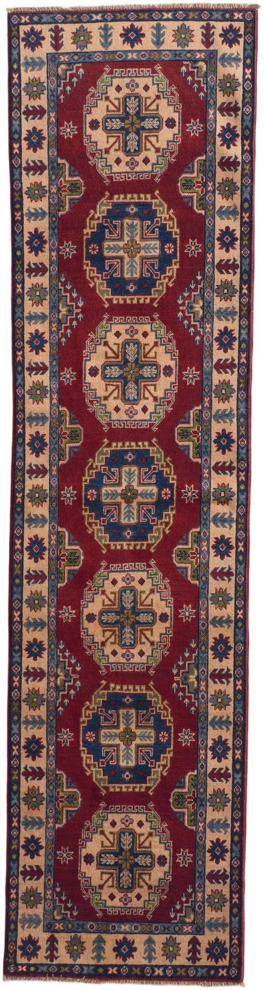 2' 7 x 9' 10 Hand Knotted Kazak Round Rug