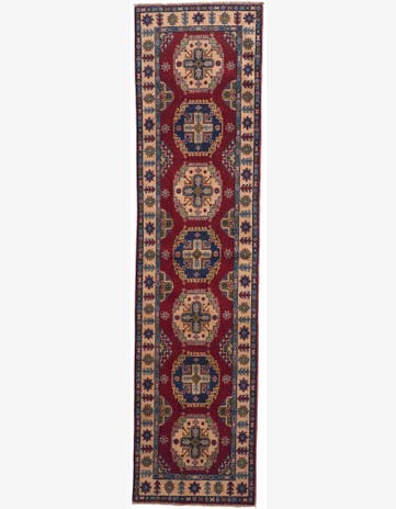 2' 7 x 9' 10 Hand Knotted Kazak Round Rug