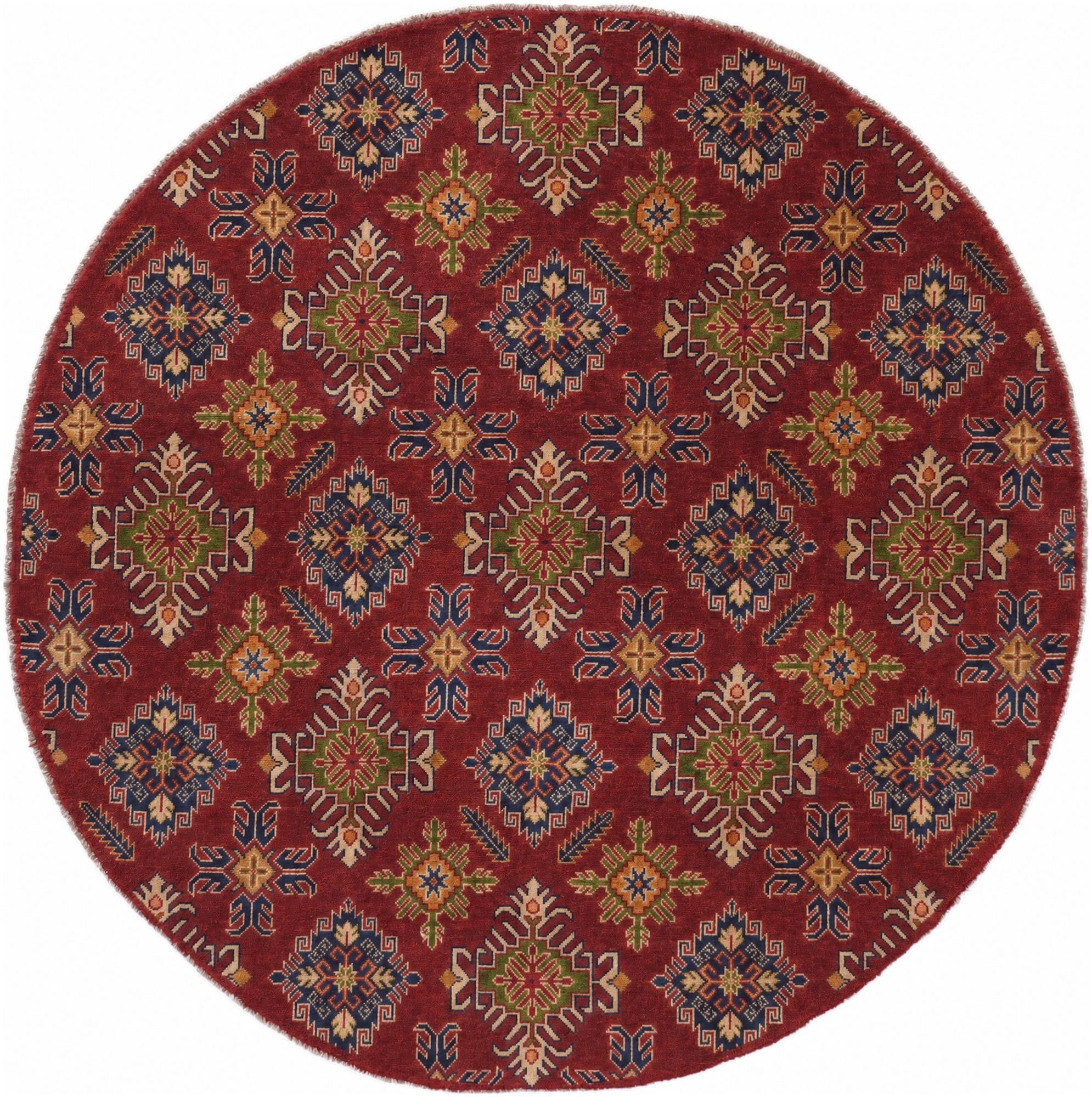 6' 4 x 6' 5 Hand Knotted Kazak Round Rug