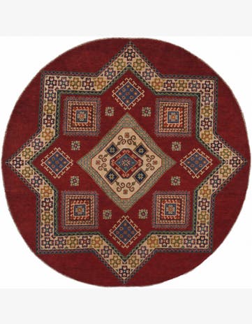 8' 3 x 8' 3 Hand Knotted Kazak Round Rug